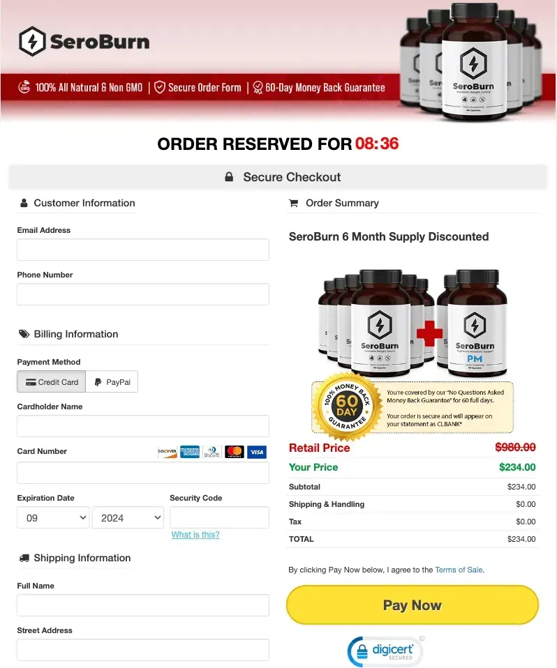Seroburn Order Form